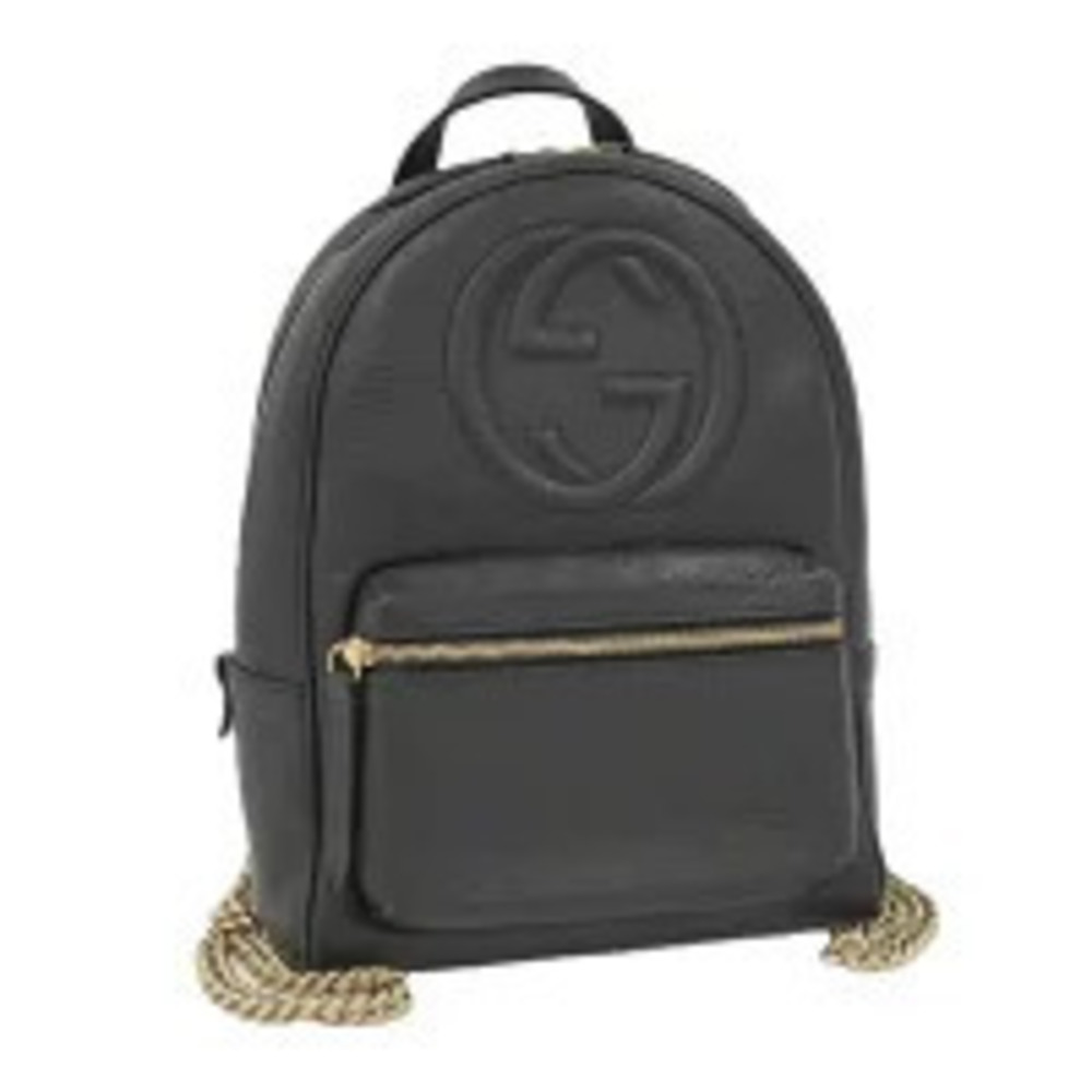 Gucci Soho Backpack Interlocking G Leather Black